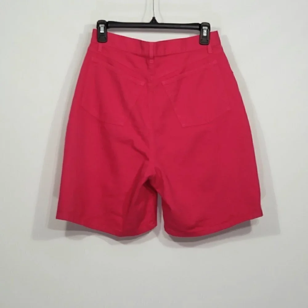 NWT Vintage Red Camel Hot Pink Denim Walking Bermuda Shorts Juniors Size 13